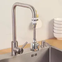 Flexible 360 Degree Shower Saving High Pressure Nozzle Stainless Steel Faucet Connector Kitchen Adjustable Anti Splash Tap Head 1