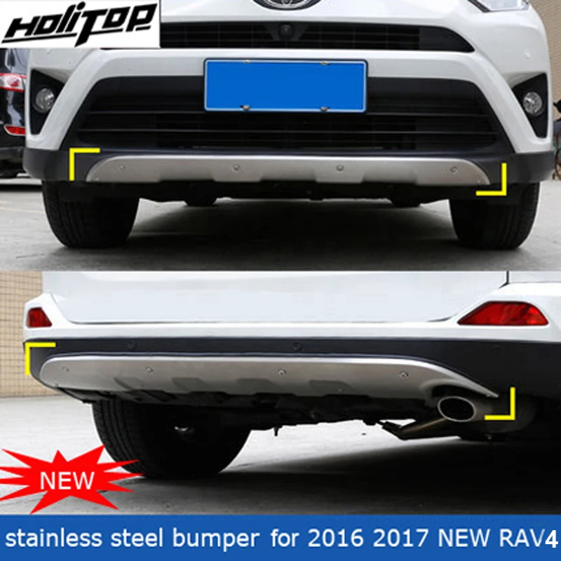 Front&rear Stainless Steel Bumper Protector Skid Plate Bumper Guard For