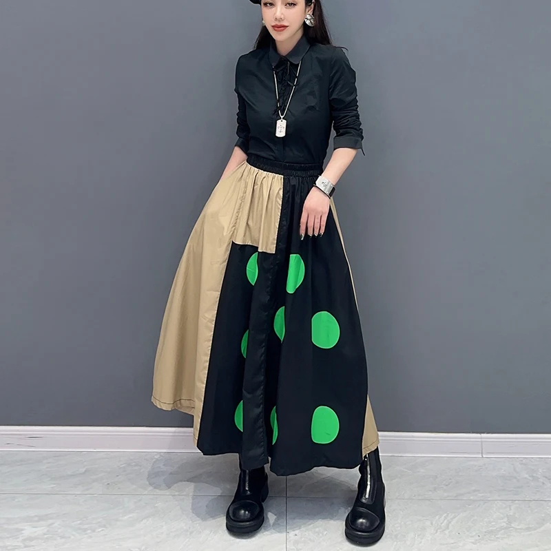 【極美品】antiquaアンティカ◎Solid Dot design Skirt キルティングタータンチェックスカート（スカート）｜antiqua