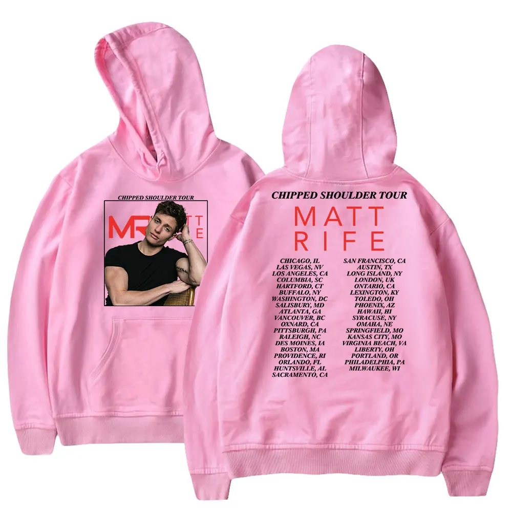 thumbnail image 1 of Sudadera con capucha Matt Rife 2023 con estampado de la gira Chipped Shoulder, para mujer y hombre, ropa de calle divertida, 1 of 5