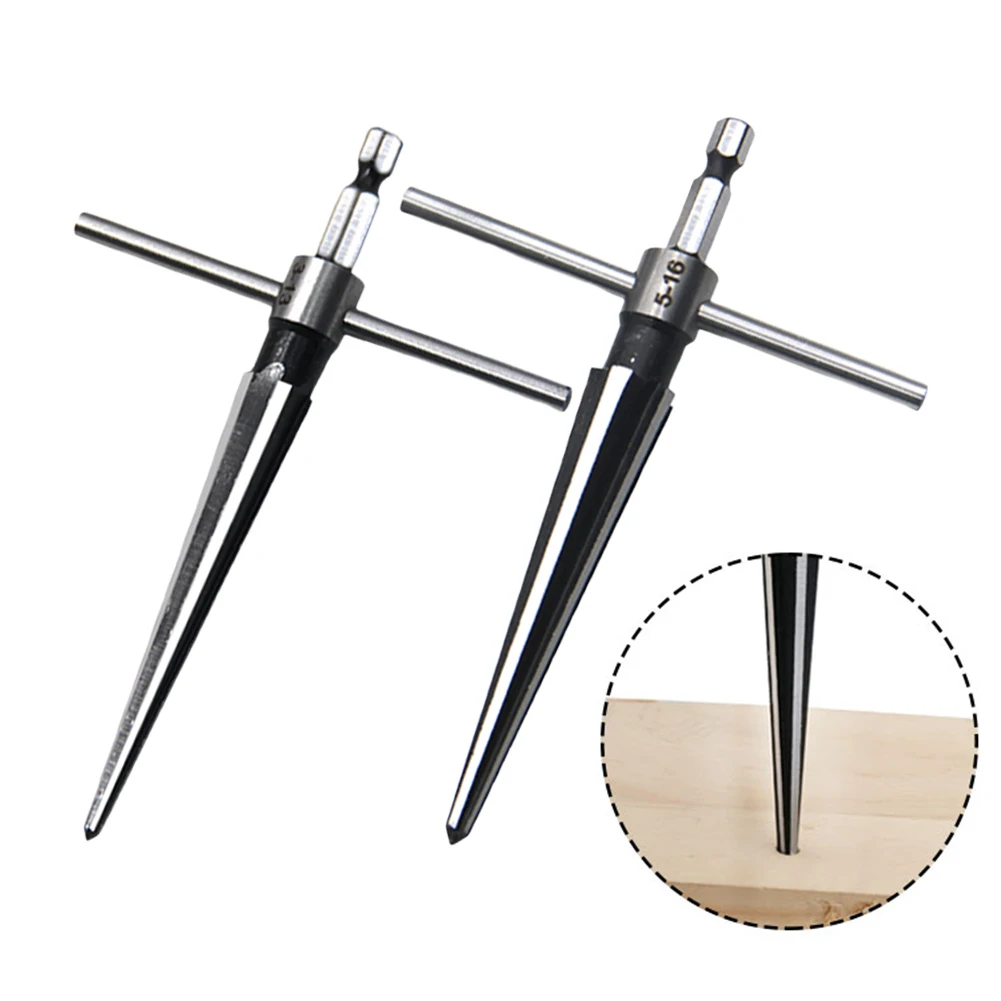 Handheld Bridge Pin Hole Tapered Reamers 5-16mm 3-13mm Core Drill Bit Can Use with Electric Drill for Guitar Woodworker Luthier 5
