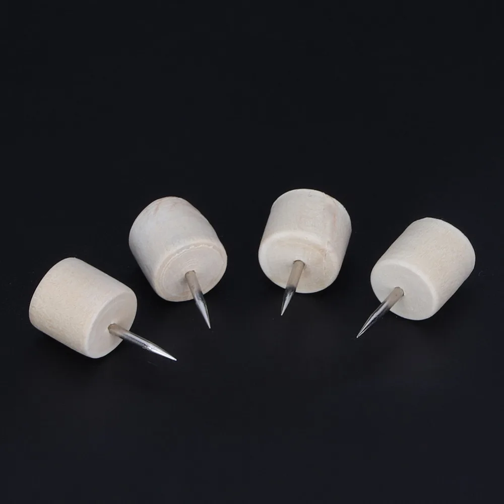40Pcs 실린더 푸시 핀 코르크 보드 20*10mm 미니 사이즈 압정 보드 핀 장 귀여운 스타일 나무 핀핀 핀보드