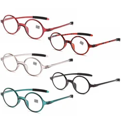 2023 Round Reading Glasses Ultralight Small Frame Presbyopic Eyeglasses PC Resin Clear Lens Hyperopia Eyewear +1.0~+4.0 gafas