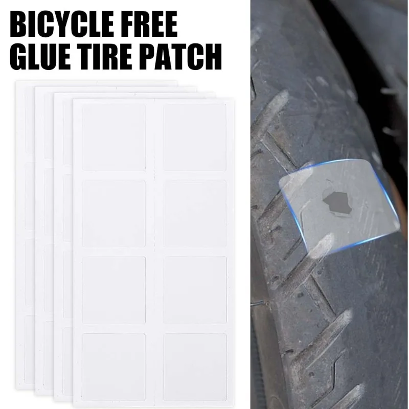 48pcs Bike Tire Bicycle Kit Patches 1pc Repair Glue Tyre Tube