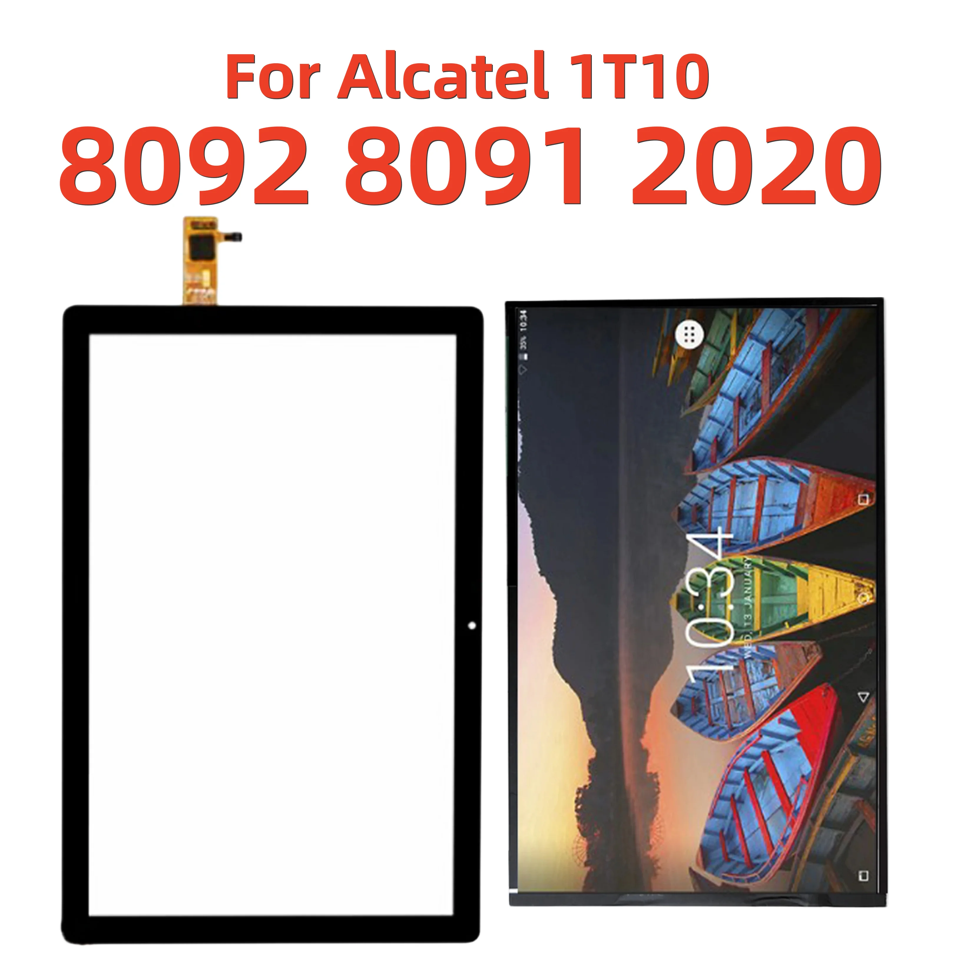 

New For 10.1" Alcatel 1T 10 1T10 8092 8091 2020 Wifi Smart Tablet touch screen digitizer LCD Display glass touch panel Sensor