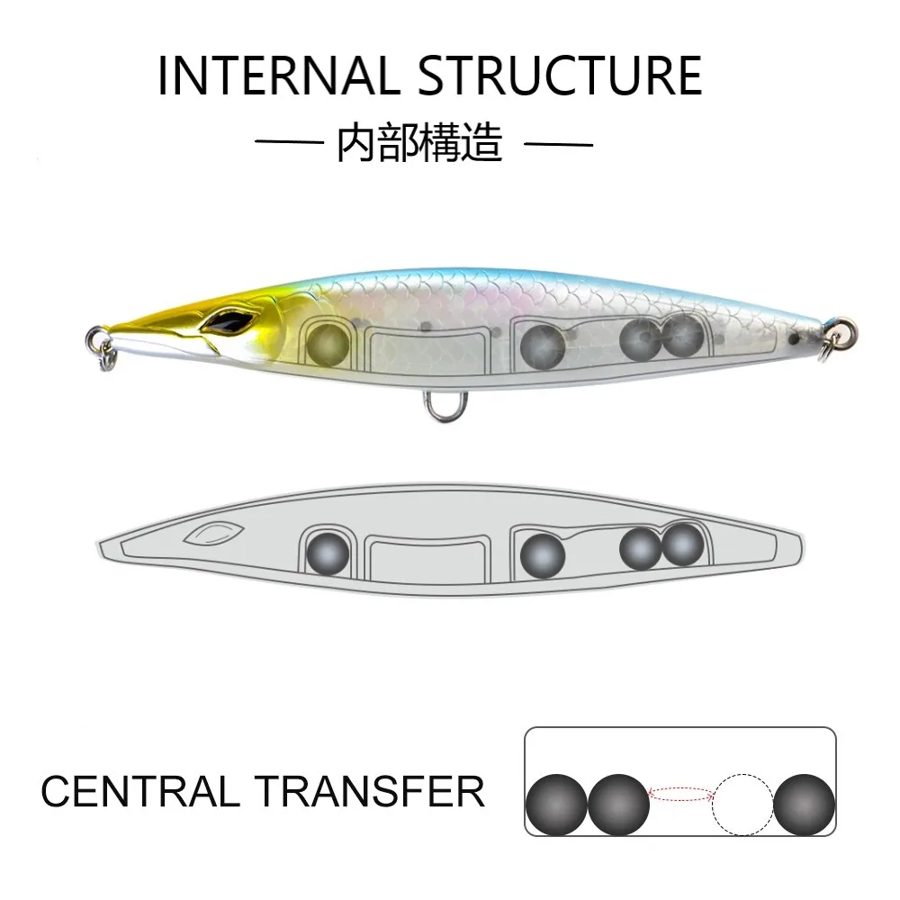 TEKNIK WTD Pencil Fishing Lure Stickbait Wobblers Topwater Baits Long Casting Asturi Lure Seabass 90mm/110mm/130mm/150mm