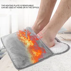 Electric Heating Foot Warmer Pad USB Foot Heating Pad Winter Feet Warmer For Home Office Feet Warm Shoes Power Save Safe Washabl