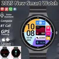 New Outdoor Smartwatch 1.52'' AMOLED Screen ECG Heart Rate Monitoring GPS Fitness Tracker Smart Watch Watches Man Women 2025