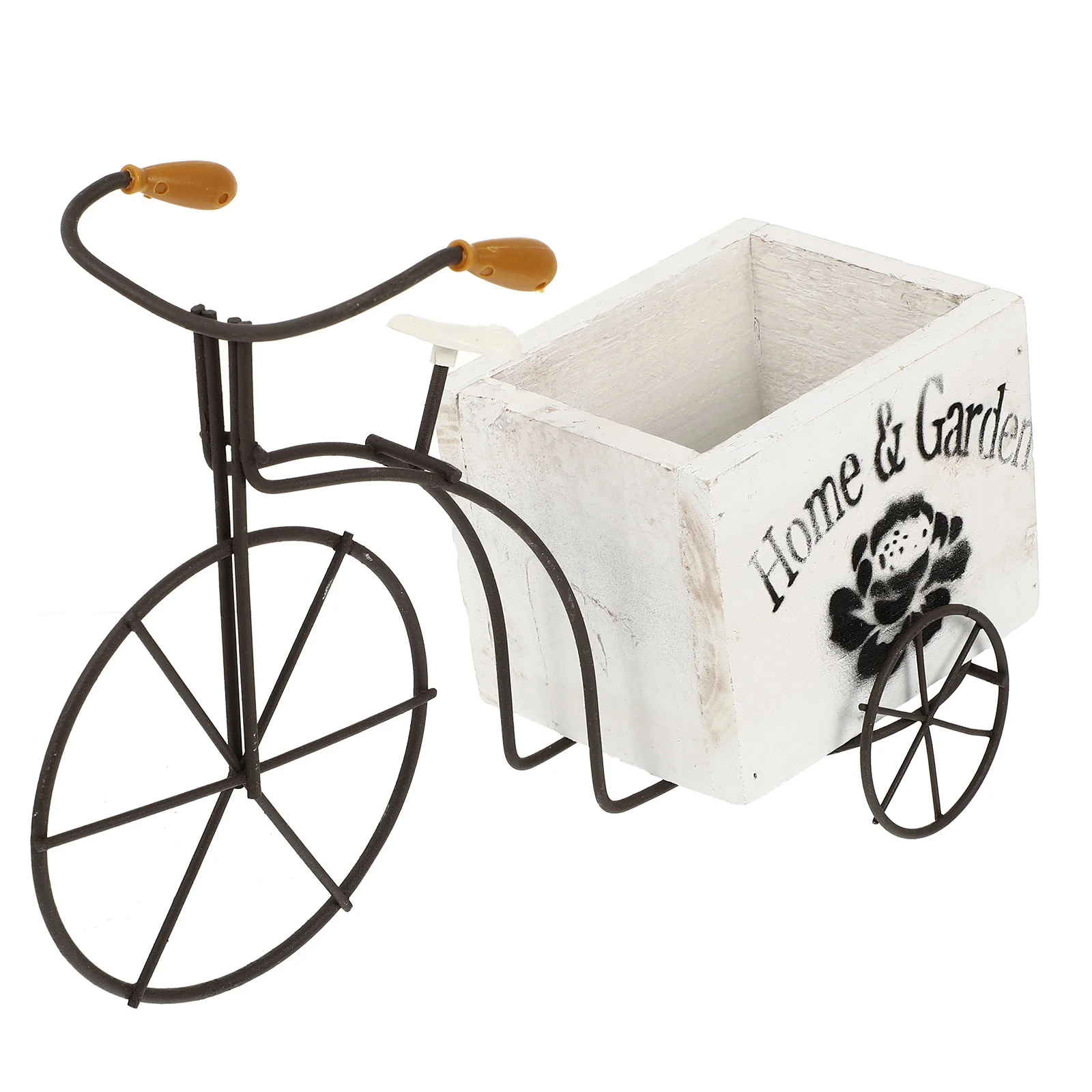 

Chic Handy Useful Flower Pot Plant Pot Macetas Garden Accessories Wooden Bicycle Design Ornament For Home Flower Garden