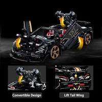 Technical City Sport Car Building Block High-Tech Super Speed Remote Control Racing Vehicle Model Bricks Toys For Boy Gift MOC 6