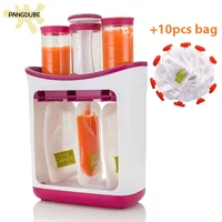 PANGDUBE Baby Food Maker Baby Complementary Food Squeeze Station with 10pcs Food Dispenser Bags for Kids Puree Filling Machine
