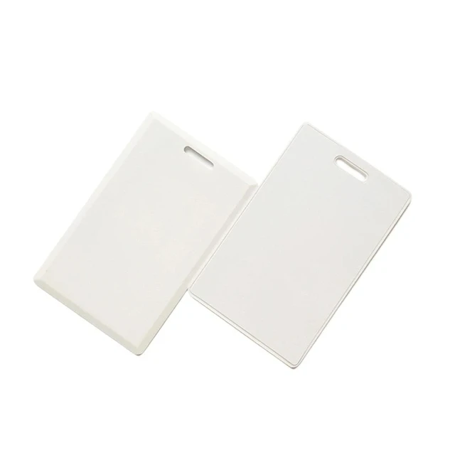 1Pcs ID 125KHz EM4305 Rewritable T5577 RFID Smart Copy Clone Blank Plastic Thick White Access Control Card With Holes 3