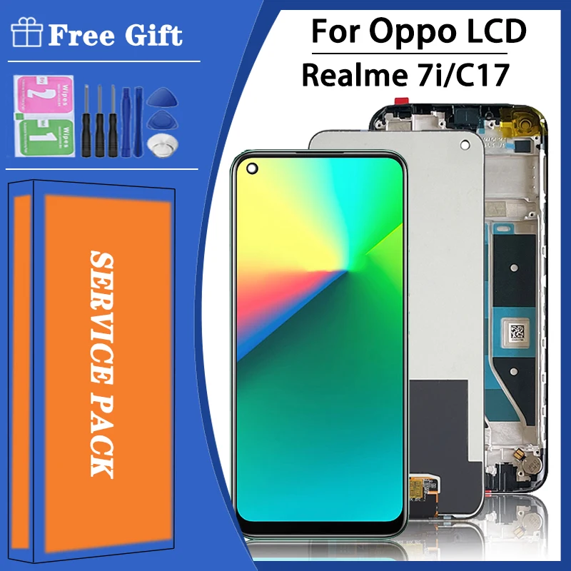 

6.5"inch 90Hz For OPPO Realme 7i RMX2103 LCD Display Touch Screen Panel Digitizer Replacement For Realme C17 RMX2101 Display