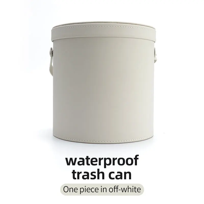 Car Trash Can Car Trash Can Organizer Garbage Storage Car Waste Basket Portable Waterproof Round With Lid Automotive Supplies Large Capacity
