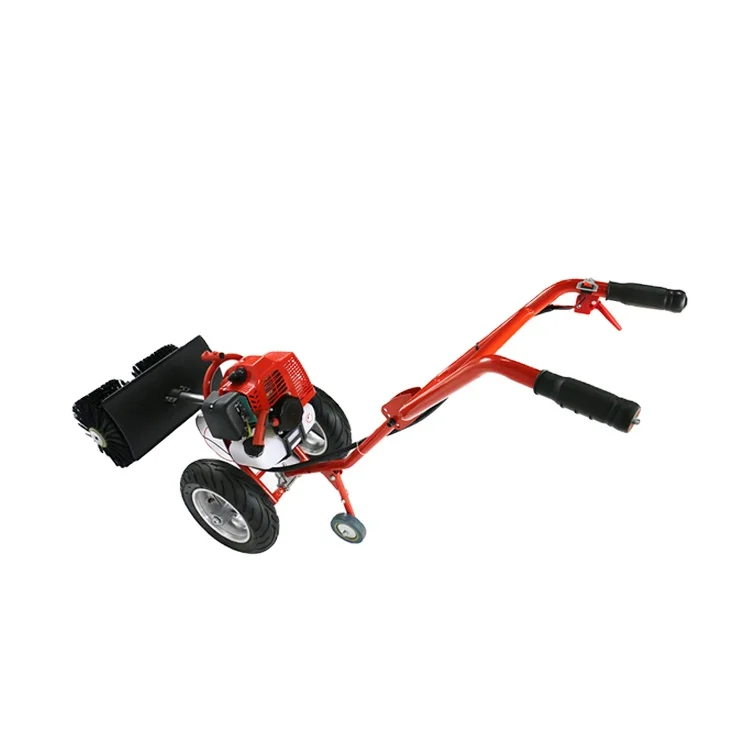 

Gasoline street sweeper machine With Wheels