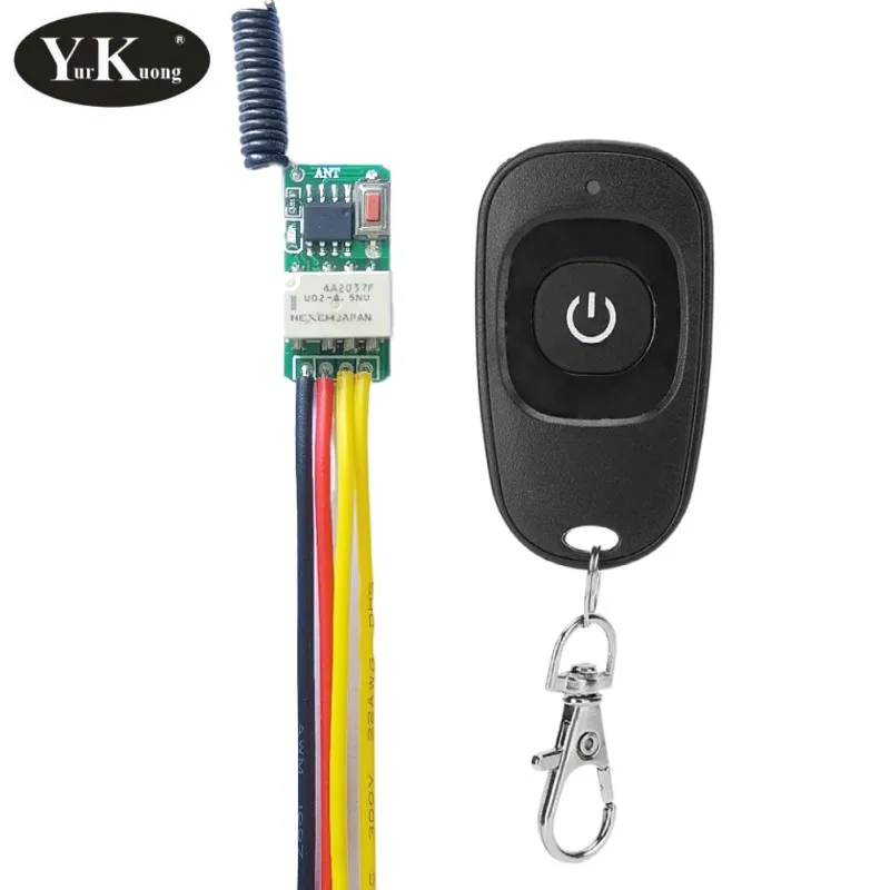 433 Rf Wireless Switches Push Button Mini Relay Contact 4.2v 5v 6v7.4v