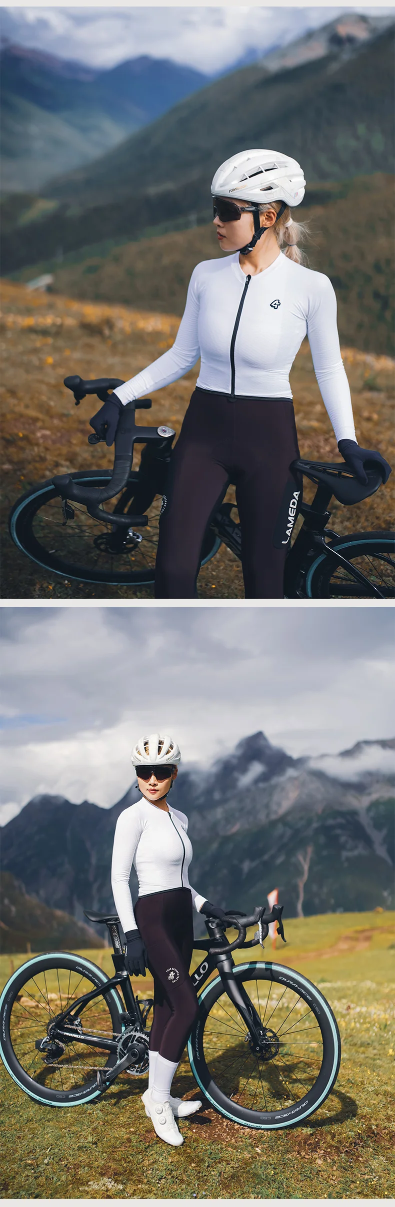 LAMEDA Pro Fleece-Radtrikot für Damen, Thermo-MTB-Bekleidung, Fahrradtrikot für Rennradfahren im Winter – Detail 13