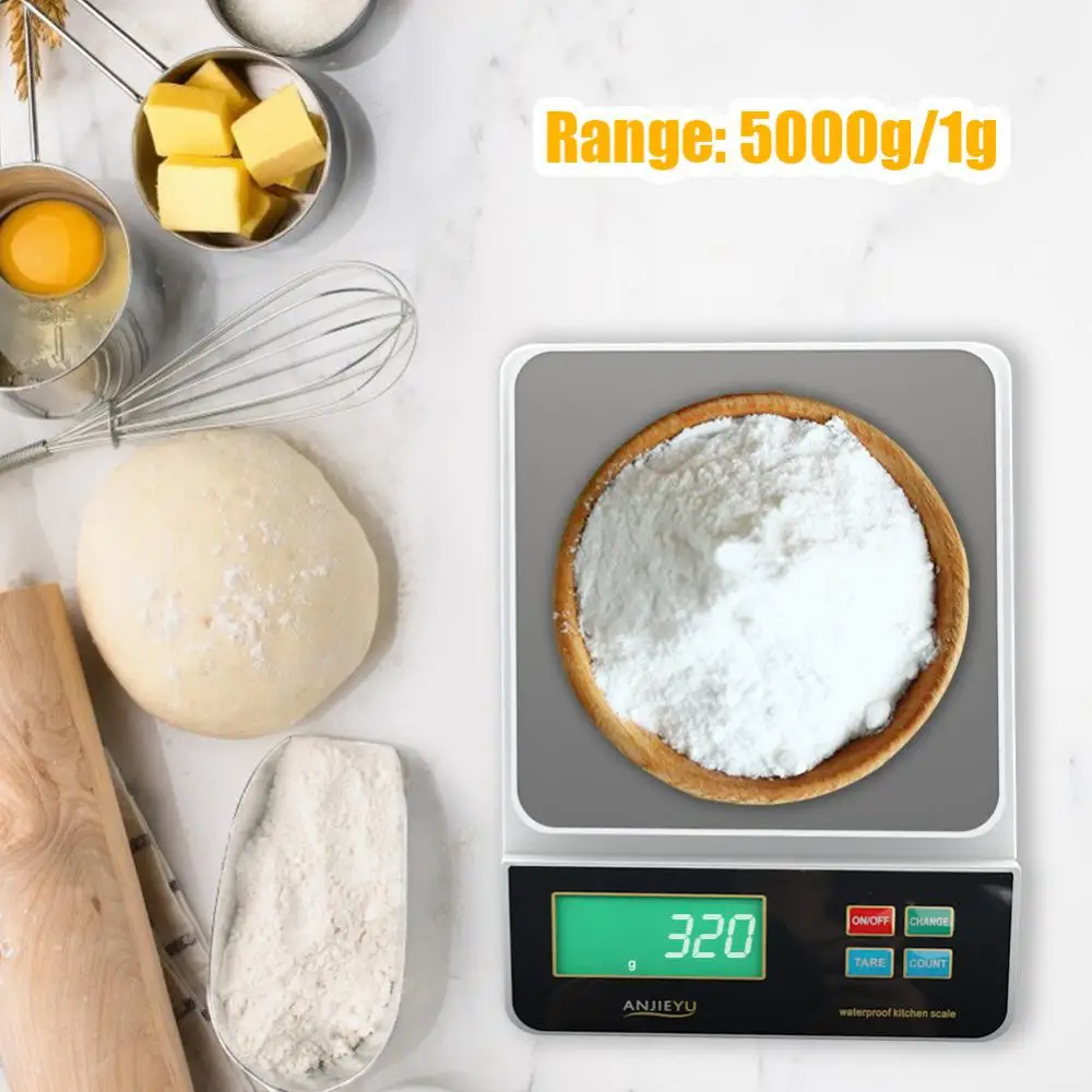 가정용 주방 체중계, 충전식 주방 체중계, 커피 체중계, 고감도, 정밀 베이킹, 초방수, 10kg