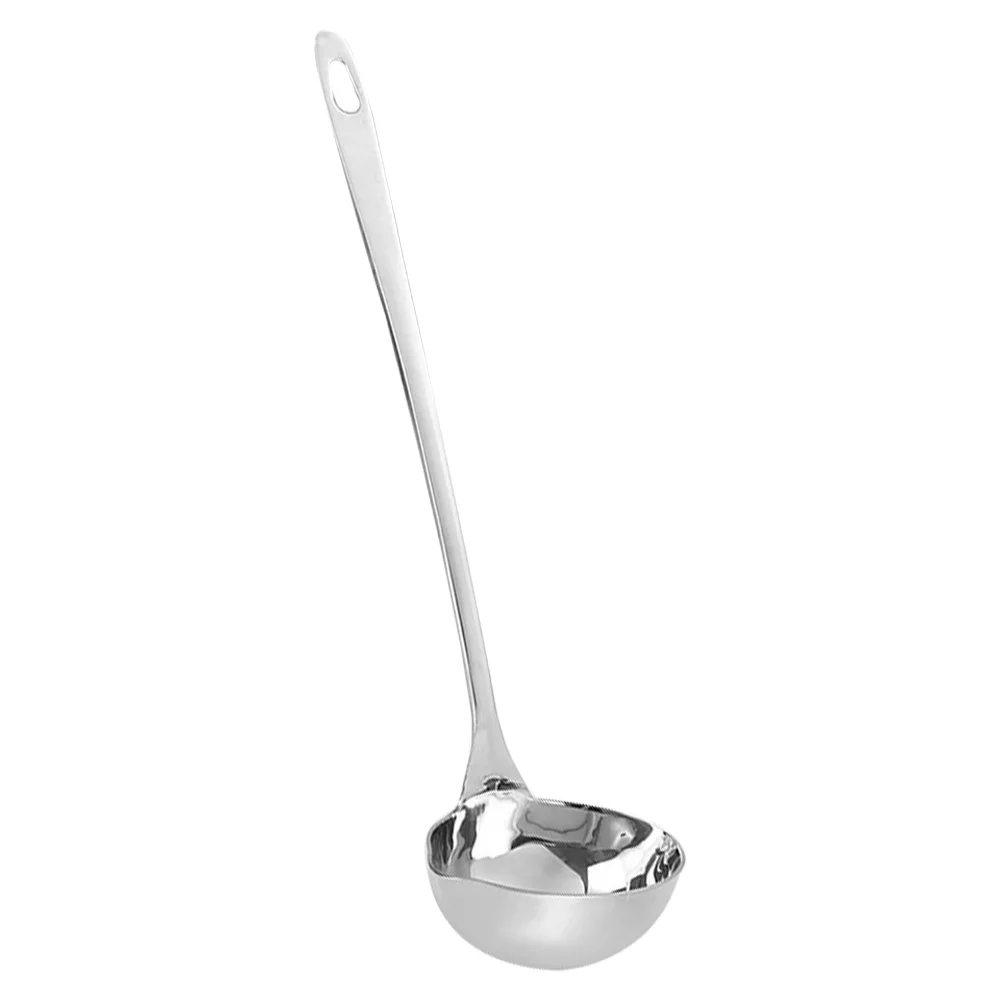 1Pc Double Mouth Soup Ladle Stainless Steel Kitchen Gadgets Pouring Spout Metal Spoon Home Restaurant Dinnerware Sets Long