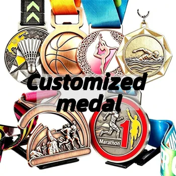 Medaglie Personalizzate per Premi Sportivi, Medaglie su Misura per Gare di Corsa, Badminton, Basket, Danza, Ginnastica, Nuoto, Competizioni