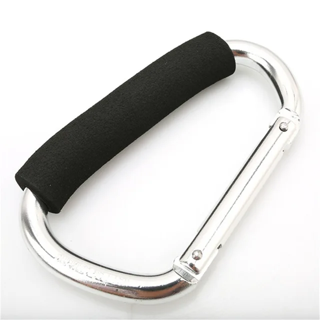 Heavy-Duty Aluminum Stroller Hook with Spring Snap and Carry Handle