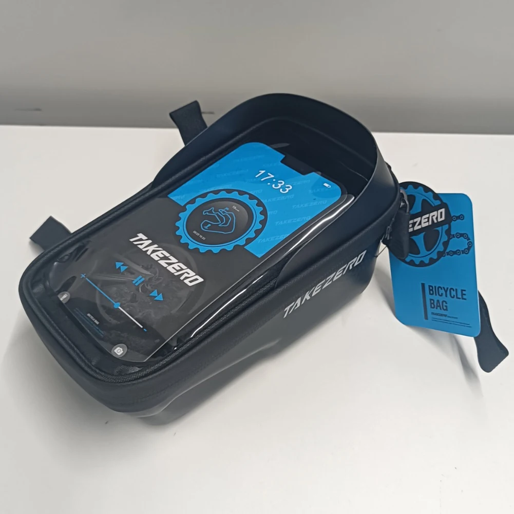 Handytasche, wasserdichte Fahrradtasche, große Kapazität, Rahmentasche für den Vorderrohr mit Touchscreen-Fahrradtasche – Detail 13