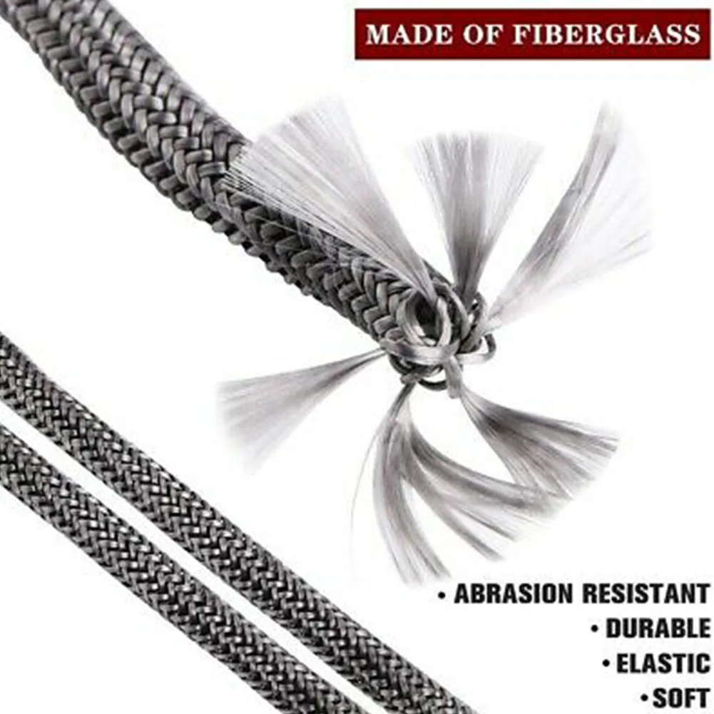 6/8mm Fiberglass Rope Seal Stove Wood Burning Stove Log Burner Door Seal High Temperature Fireproof Sealing 2m wood burning stove seal