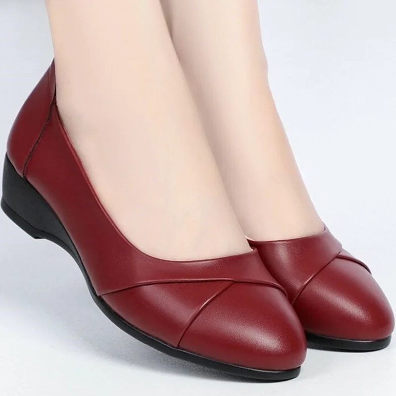 Zapatos De Mujer Women Cute Pointed Toe Brown High Quality Shoes Lady Fashion Sweet Spring & Summer Anti Skid Heel Shoes B9641 5