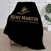 Logo French Cognac R-Remy M-Martin Blanket Plush Nap Sofa rug for Living Room Warm Office Bedroom Birthday Home Travel Kid Gifts 1