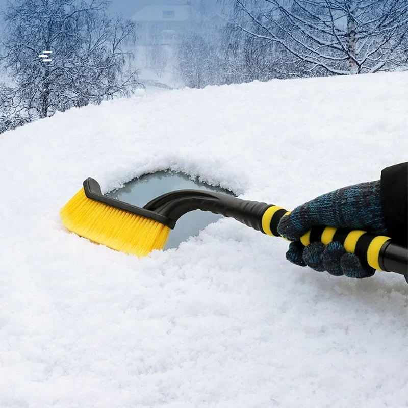 Car Snow Removal Shovel Truck with Ice Removal Snow Sweeping Brush Scraper Artifact Glass Winter Defrost Tool