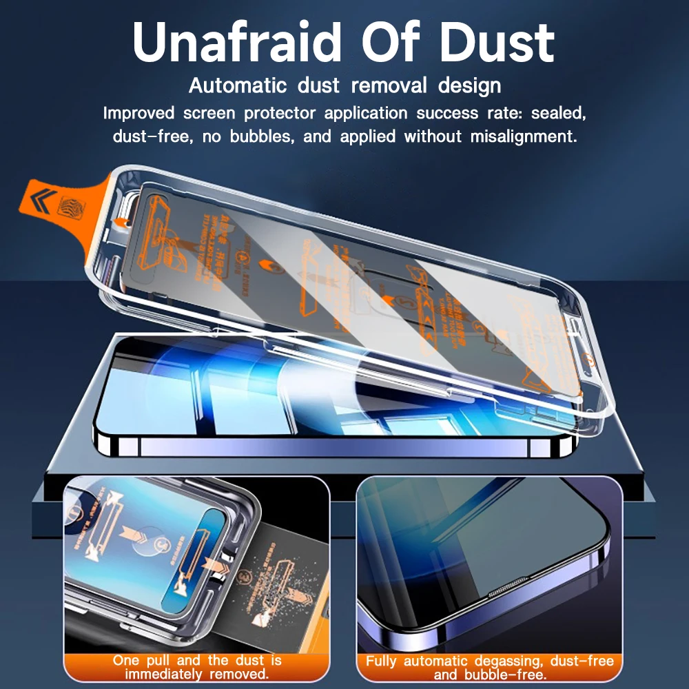 Enhanced Privacy Screen Protector - Easy Installation Tempered Glass 1-5 Pack