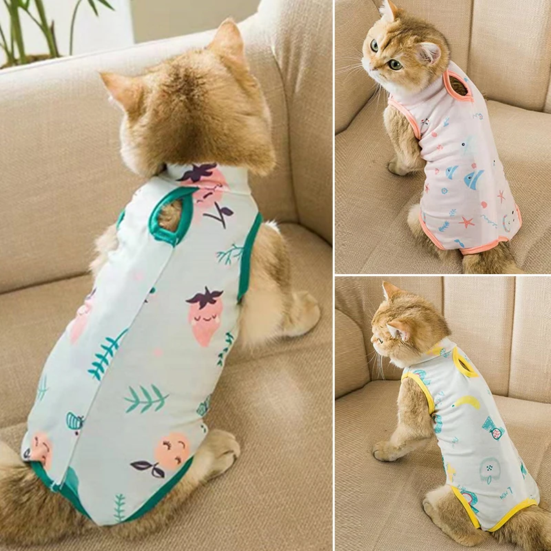 Tanio Summer Cat Sterilization Suit Anti-licking