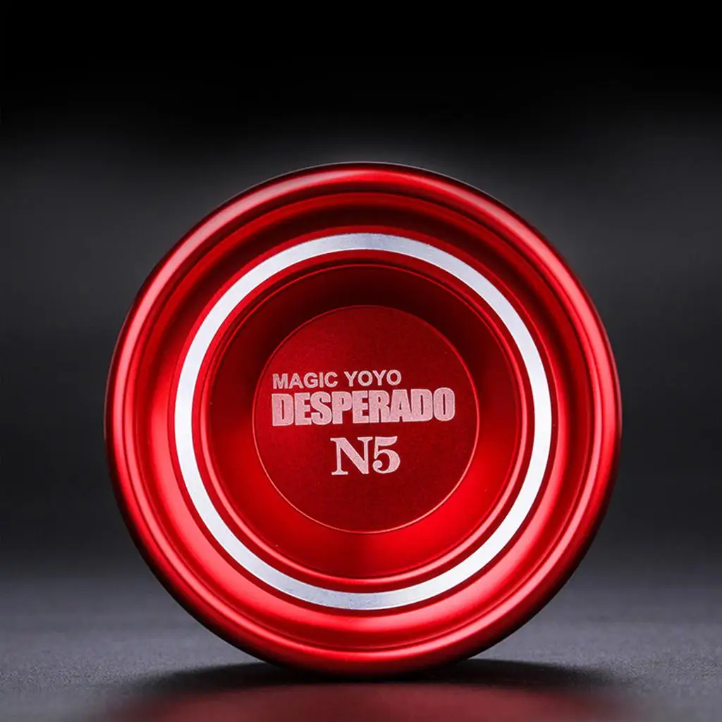 【Be worth】 Unresponsive YOYO N5 Alloy Professional Yo-yo for 1A 3A 5A String Trick Play - Red.