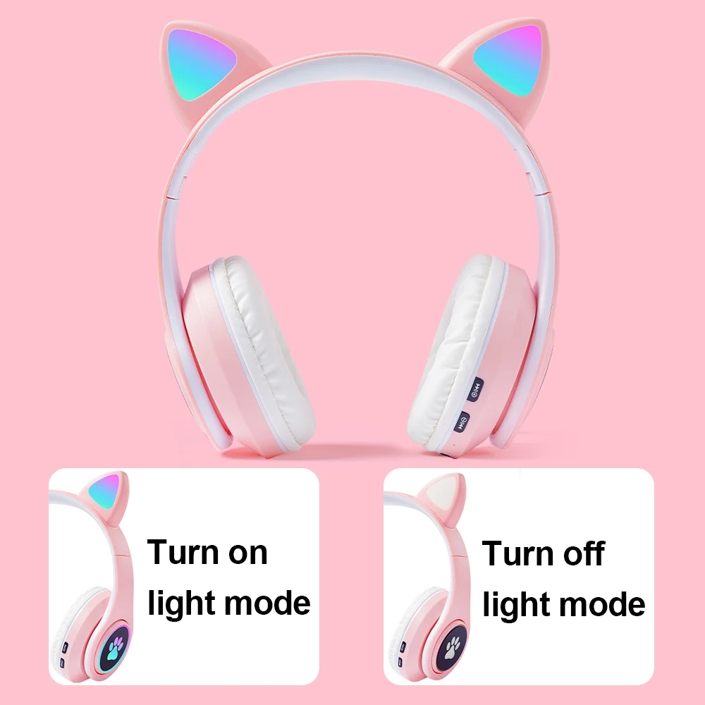 Bluetooth Headphones Cat Ears