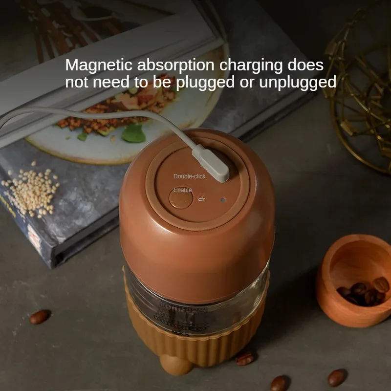 Automatic grinding integrated coffee maker USB portable multi-functional home office business trip beans small mini