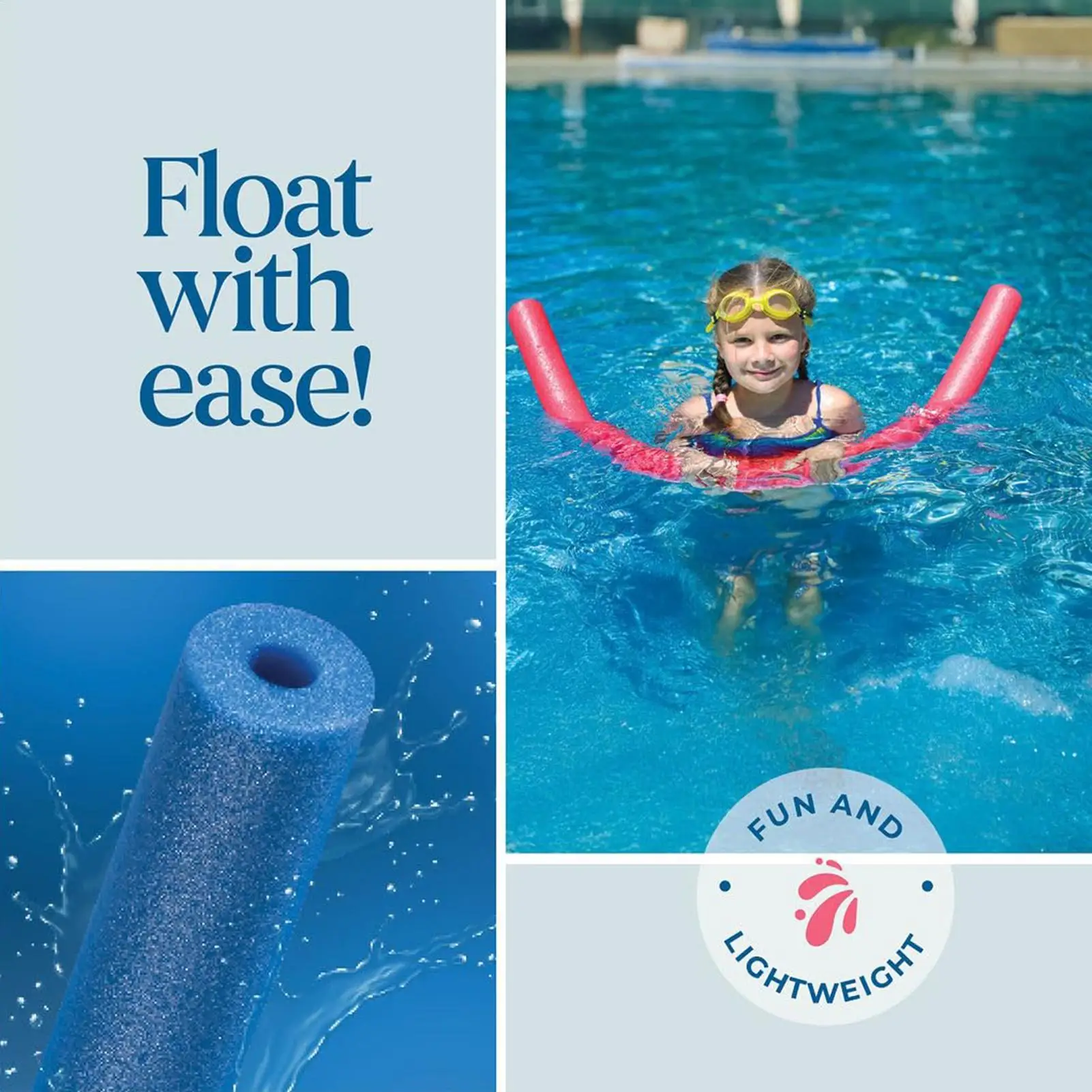 Pool-Schaumstoffstäbe in 6 Farben, Schwimmtrainingsausrüstung, Mehrzweck-Sporthilfsmittel, weiche Schwimmstäbe für Wassersportpartys – Detail 6