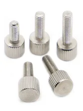 304 Stainless Steel Knurl Flat Round Head Hand Tighten Thumb Screw Chassis Thumb Bolt Adjust Toolless M2 M2.5 M3 M4 M5 M6 
