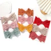 3Pcs/set Newborn Baby Headbands Set Solid Color Bow Hair Bands Soft Knitted Infant Headwear Elastic Turban Baby Hair Accessories 3