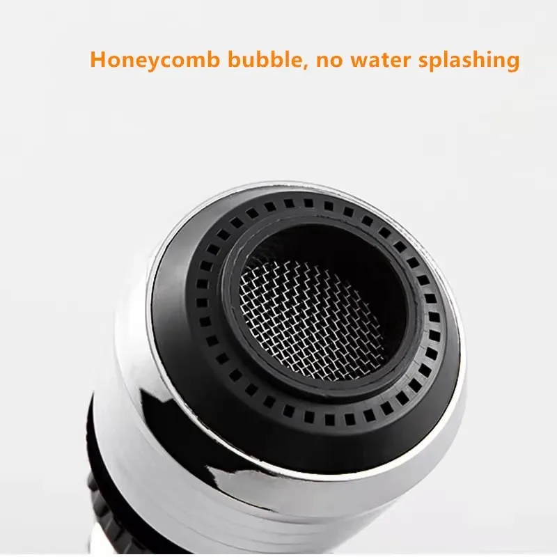 1-5PCS Kitchen Stainless Steel Faucet Showerhead Water-Saving Device Extended Rotating Splash Proof Showerhead Extender Aerator 5