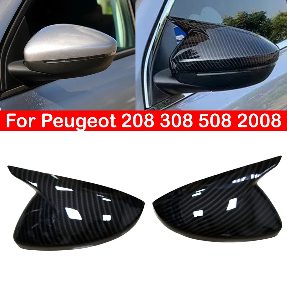 Per Peugeot 208 2020-2023 Peugeot 308 2014-2020 508 2008 Copertura Specchietto Retrovisore Laterale Tappo Ala Adesivo Custodia Esterna Trim Carbon
