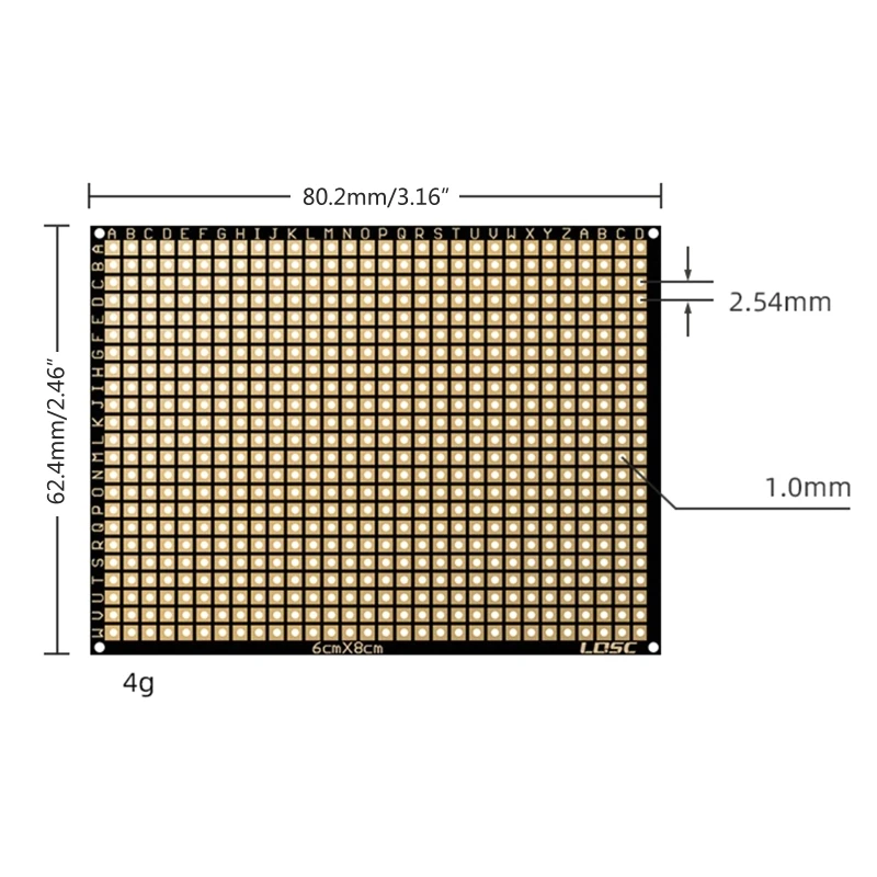 XD99 Flexible Double Side PCB FR4 6x8cm 0.4mm Universal Board with Holes Board 2.54 Pitch PrototypesMatrixs Print Paper Board 5