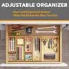 7-Piece Bamboo Drawer Organizer Storage Boxes Set, Wood Tray Junk Drawer Organizers Multi-Use Divider Bins for Kitchen, 5