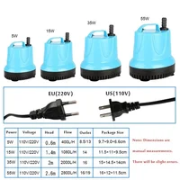 110 v 220 v ถังปลา Submersible ปั๊มน้ําด้านล่างปั๊มดูดด้านล่างกรอง Koture สําหรับถังปลา, บ่อ, พิพิธภัณฑ์สัตว์น้ํา, น้ําพุ 1