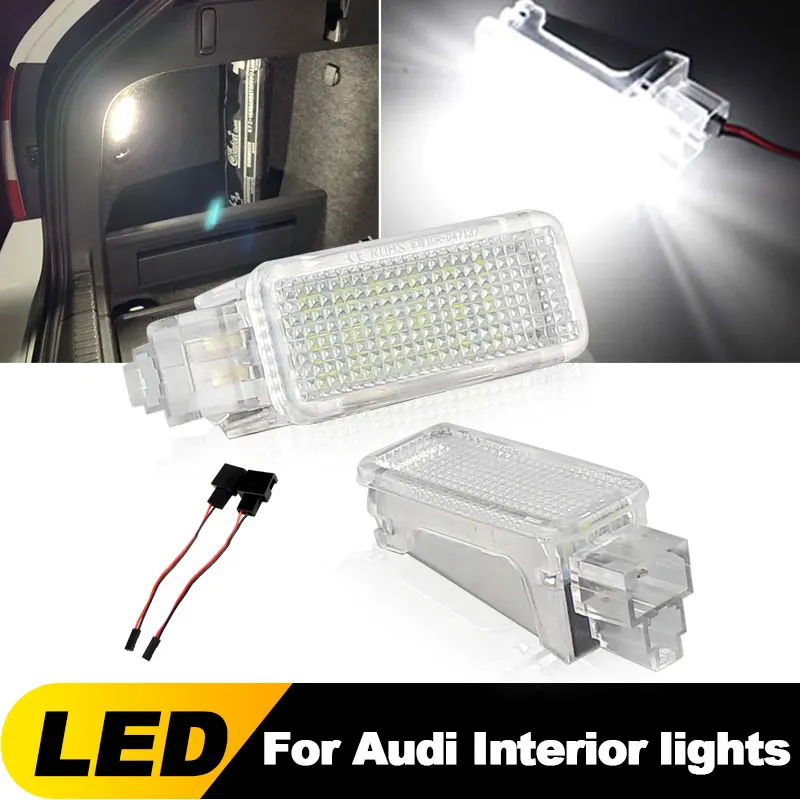 2 Pezzi Led Tronco Boot Footwell Bagaglio Luce Interna Per Audi A2(8Z) A3/S3(8P) A4/S4(B5) A4/S4(B6) A4/S4(B7) A4/S4(B8) A5/S5 2D