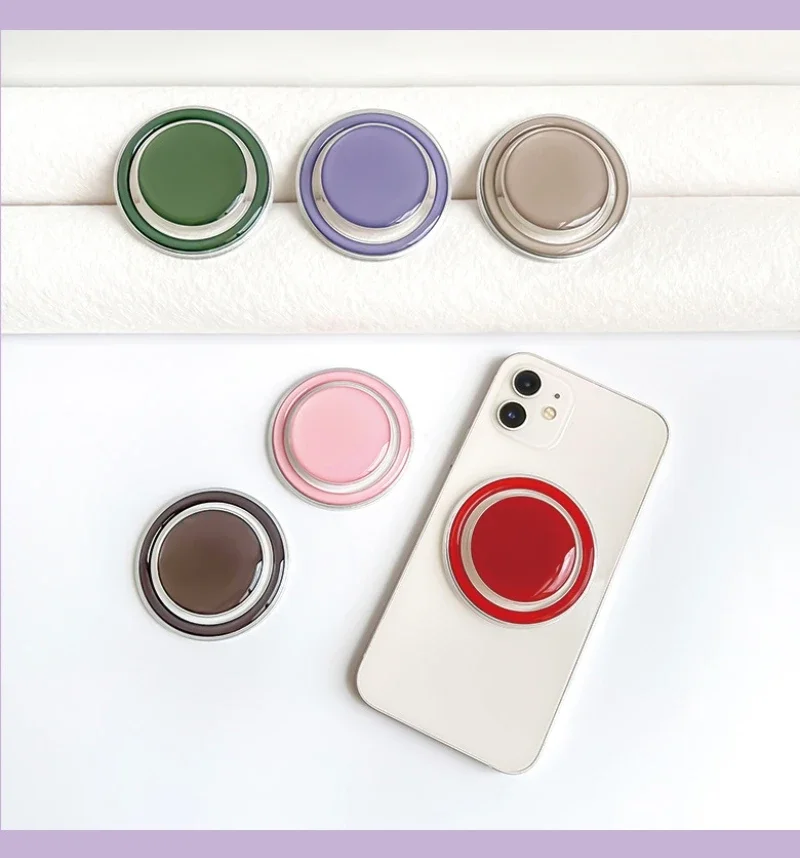Magnetic Phone Holder with Expanding Grip and Ring Stand