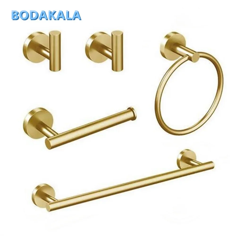 Bathroom Hardware Set Accessories Gold Shelf Robe Hook Hanger Towel Rail Bar Rack Tissue Paper Holder Stainless Steel toilet paper holder,bathroom hardware set