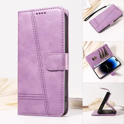 Luxury Leather Magnetic Flip Wallet Case in Premium Black Finish for Redmi 15C Europe (Purple (KT - TX))
