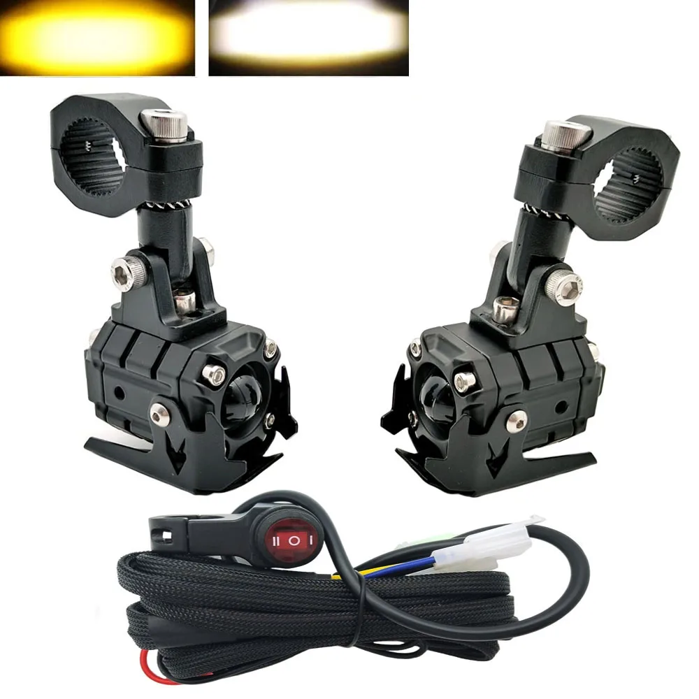 Per Bmw R1200Gs Fendinebbia Doppio Colore Led Luce Di Guida Faro Led Moto Per Bmw R 1200 Gs F800Gs F700Gs F650 K1600 Moto.