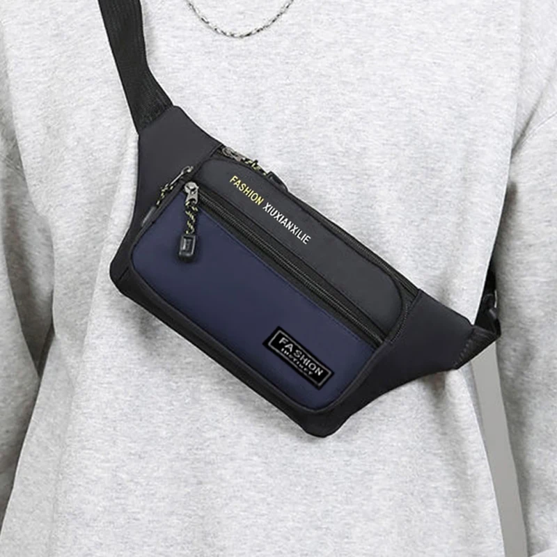 Neutral Square Pouch for Men and Women Business Travel Chest Bag