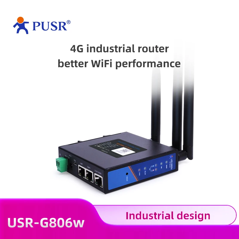 

Industrial WiFi Enhanced lte VPN Cellular Router 2G/3G/4G Network With Sim Card Slot EMEA & APAC/Europe USR-G806w-E